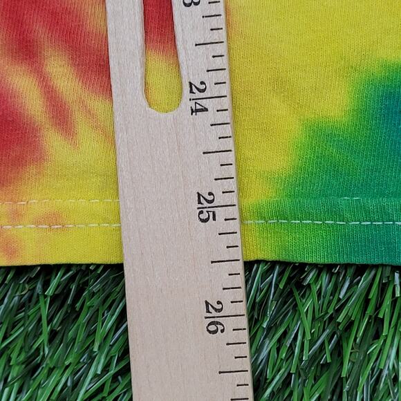 Vintage Y2K Buc-ee the Beaver Tie-Dye Shirt Medium 19x25 Cotton Red Yellow Blue - Picture 10 of 11